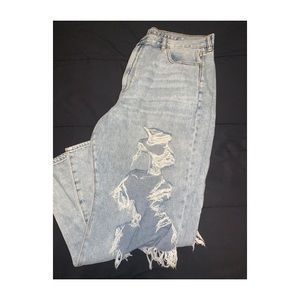 American Eagle Mom Jeans with distressing